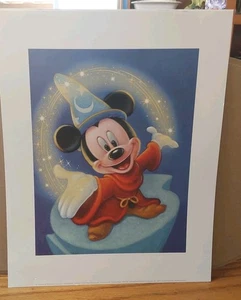 Sorcerer Mickey Fantasia Magic Lithographie Druck 11x14 Disney Mickey Mouse 2007 - Bild 1 von 3