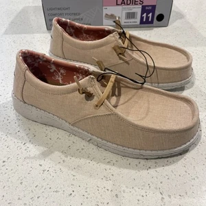 Mocasín Eddie Bauer para damas ligero fácil sin cordones de lona Surrey talla 11 - Imagen 1 de 7