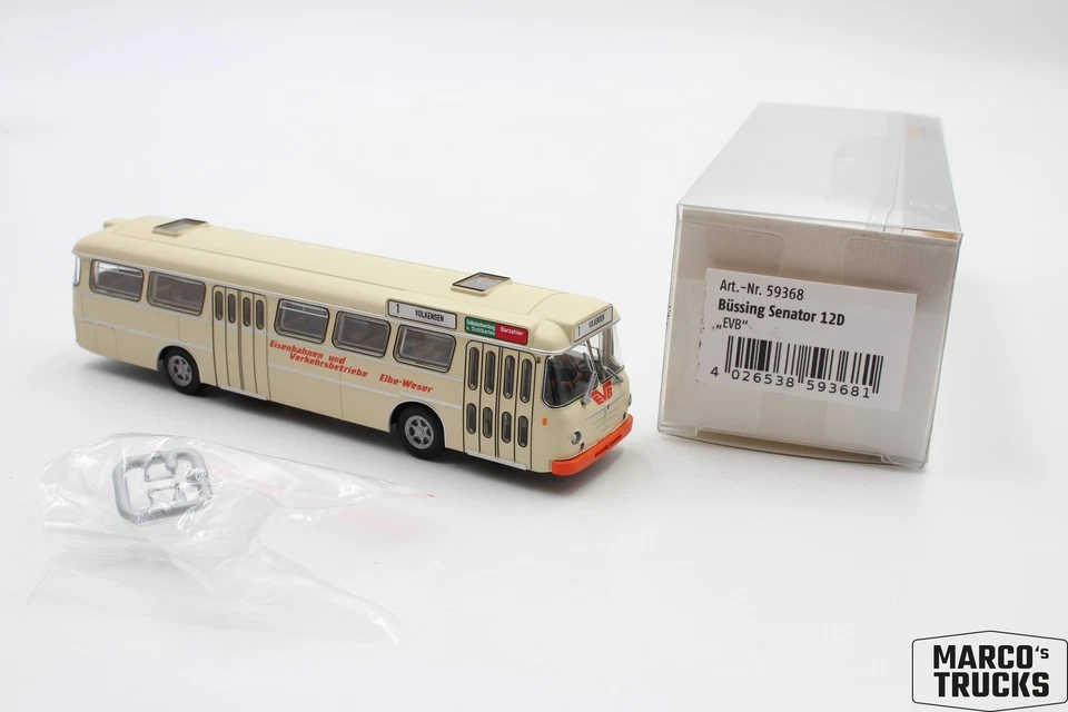 Brekina Büssing Senator 12D der EVB Elbe-Weser No. 59368 1/87 /BRN1778 - Image 1 of 1