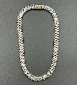 John Hardy Sterlingsilber & 18 K Gold ICON Dicke 10,5 mm Kette Halskette 16 Zoll - Bild 1 von 5