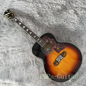 Guitarra acústica Sunburst Vintage J200 tapa de abeto macizo 301EQ diapasón de palisandro - Imagen 1 de 5