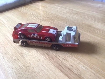 Matchbox Super Kings K-13-2 K-60 RARE AVA FORD Mustang race car transporter  - Image 1 of 4