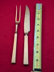 DIRILYTE DIRIGOLD EMPRESS Goldware Roast Carving Set Silverware - Picture 1 of 5