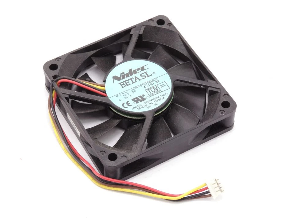 Nidec beta Sl D07R-12T3U 04A0H3 70mm x 15mm 12V 0.29A 4-Pin Fan - Image 1 of 1