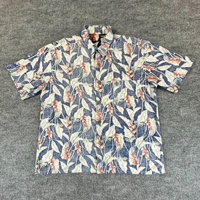 VINTAGE Duke Kahanamoku Shirt Mens XXL Blue Hawaiian Floral Aloha Resort Island - Image 1 of 4