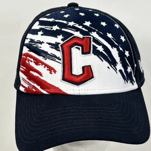 Cleveland Guardians Hat Cap New Era 59Fifty July 4th Fitted Navy White Flag #88 - Picture 1 of 5