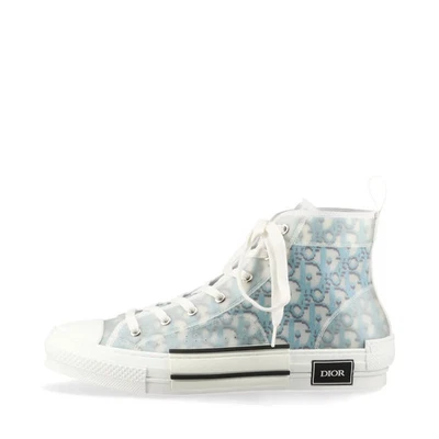 Dior B23 Rubber High-top Sneakers 44 Men's Light Blue 21ELS Oblique Replaceable - Image 1 of 4