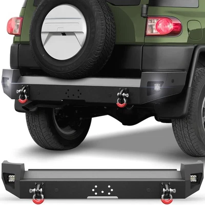 For Toyota FJ Cruiser 2007-2014 Steel Powder Coated Rear Bumper w/Sensor Holes Foto 1 de 4
