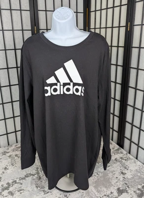 Adidas Sportswear Logo Long Sleeve T-Shirt Women's XL 100% Cotton NWT Orig $35 - Image 1 of 4