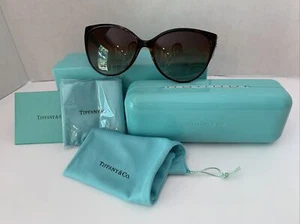 TIFFANY TF4089-B 8134/3B 58/16 Brown Blue Women's Sunglasses 58 mm - Picture 1 of 8