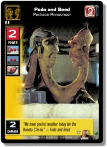 Star Wars Young Jedi CCG Jedi Council Fode and Beed, Podrace Announcer # 82 - Picture 1 of 1