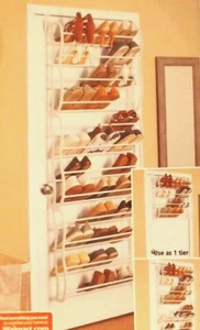 $24.99 Mainstays 36 pair Over-the-Door Shoe Rack Organizer System - Picture 1 of 8