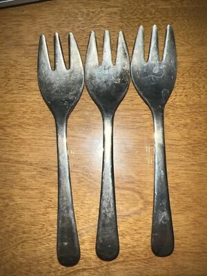 Mini HORQUILLA SHEFFIELD vintage de mediados de siglo 3 plateada Foto 1 de 2