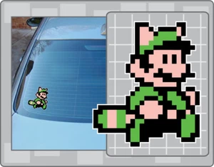 Waschbäranzug Luigi Sprite Vinyl Aufkleber #2 Auto Fenster Super Mario Bros. 3 Sticker - Bild 1 von 1