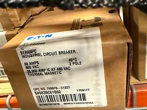EATON FD2060 BREAKER 2POLE 60A 600V 35KAIC NEW IN BOX READY TO SHIP - Picture 1 of 1