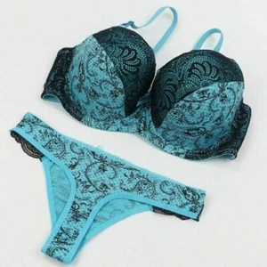 Women Sexy Lace Floral Push up Padded Bra Sets Thongs Knickers 3246840B C D DD E - Picture 1 of 37