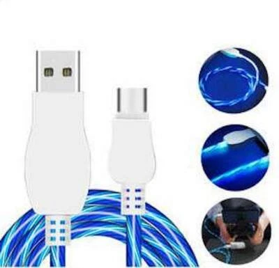 CANDY FLOW LED Light-up USB Charger cable cord for ALL MICRO-C USB phones/device - Image 1 of 4