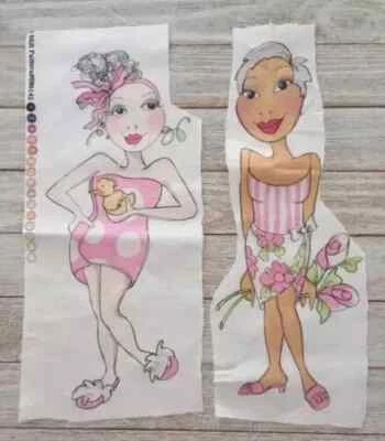 Loralie bathette ladies fun fabric scrap piece 11 to 11.5 inch 2pc set - Image 1 of 2