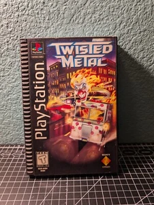 Twisted Metal Long Box PlayStation 1 PS1 completo CIB con scheda di registrazione - Foto 1 di 21