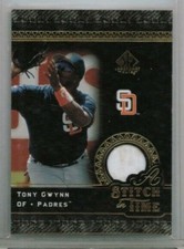 2007 Upper Deck Legendary Cuts Tony Gwynn Stitch In Time Jersey Relic