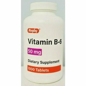 Rugby Vitamins Vitamin B6 50MG Tablet 1000CT - Picture 1 of 1