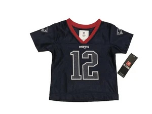 New England Patriots Tom Brady Girl’s 18 M Jersey NFL Team Apparel Blue New NWT - Picture 1 of 10