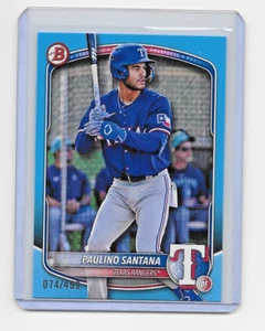 PAULINO SANTANA #BP-72 074/499 2025 BOWMAN SKY BLUE BORDER PAPER PROSPECTS - Picture 1 of 2