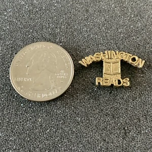 Washington State Read Education Small Gold Tone Pin Pinback #40757 - Picture 1 of 2