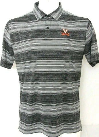 NEW Virginia Cavaliers Black Columbia Omni-Wick Slide golf Polo Shirt Men's L Cover