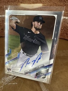 2021 Topps Chrome Rookie Autograph - Nick Neidert - Miami Marlins - #RA-NN