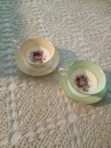 Hammersley & Co. Bone China 4 Pastel Tea Cups And Saucers - Picture 1 of 5