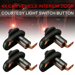 4x Car Interior Door Courtesy Light Lamp Switch Button Part Universal Accessory 