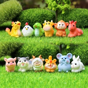A set of 12 cute mini cartoon zodiac figurines, desktop decorations, small statu - Picture 1 of 24