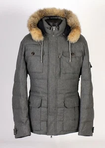 Brunello Cucinelli Wool / Cashmere / Down / Fox Trim Jacket - $7495 Retail - Picture 1 of 19