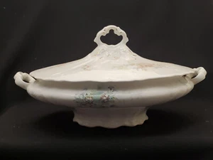Antique East Liverpool Potteries Co. 1901 To 1907 Porcelain Covered Serving Dish - Picture 1 of 15