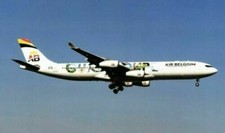 Air Belgium Airbus A340-300 OO-ABB "Special cs" @ Brussels 2020 - postcard