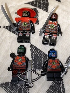 Lot Of 4 LEGO Ninjago Stone Army Swordsmen Scout Red Green Yellow Blue - Picture 1 of 5