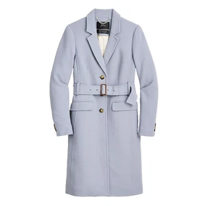 NWT J.Crew Belted Lady Day Topcoat Beachside Blue Italian Doublecloth Wool 16 - Picture 1 of 8