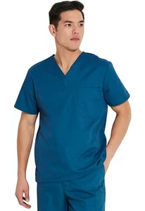 Dickies Scrubs 83706 V Neck Unisex Scrub Top Dickies EDS Caribbean Blue - Bild 1 von 5