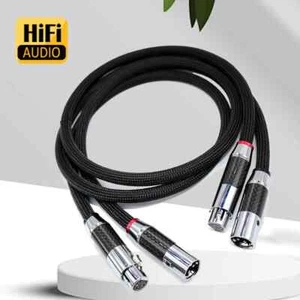 Coppia Cavo Bilanciato XLR Audio Argento Puro Solido 1,8 Metri per Sistema Audio Hi-end - Foto 1 di 6