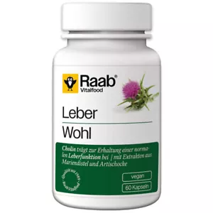 Raab Vitalfood Leberwohl Kapseln 60 Stück (33g), vegan, glutenfrei & laktosefrei - Bild 1 von 1