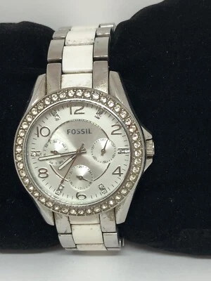 Fossil ES3526 Unisex Stainless Steel Analog Dial Quartz Genuine Watch Bb268 - Image 1 of 4