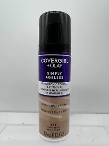 Covergirl +Olay Simply Ageless 232 Nude Beige 3in1 Liquid Foundation COMBINESHIP - Picture 1 of 3
