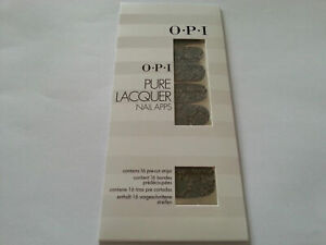OPI PURE LACQUER NAIL APPS - 16 PRE-CUT STRIPS - AP100 BLACK-GREY RATTLESNAKE