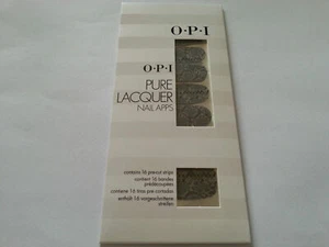 OPI PURE LACQUER NAIL APPS - 16 PRE-CUT STRIPS - AP100 BLACK-GREY RATTLESNAKE - Picture 1 of 1