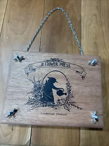 Garden Side Products Wooden Flower Press DIY Metal Chain Wall Hanger - Picture 1 of 3