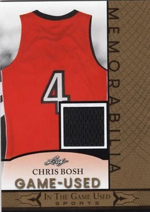 CHRIS BOSH 2024 Leaf In The Game Used Sports GAME USED MEMORABILIA #GUM-24-HEAT - Picture 1 of 2