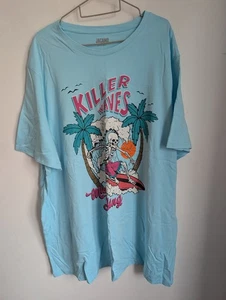 Jacqmo Killer Waves Turquoise Short Sleeve T-shirt Size 3XL (T36) - Picture 1 of 7