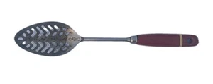 Vintage! Kitchen Utensil Slotted Serving Spoon Red-Handled 11+ Inch Length may25 - Picture 1 of 10