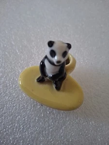 Vintage. Wade Whimsie. Panda On A Pedestal. 3.5" . See Description - Picture 1 of 8